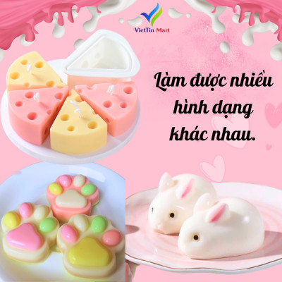 Set Làm Pudding 5 Vị Lựa Chọn Trứng, Dâu, Socola, Môn, Matcha VietTin Mart