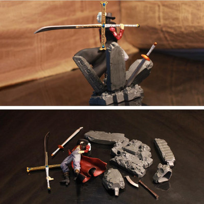 Mô Hình Mihawk Mắt Diều Hâu 16CM Mô hình One Piece Cao Cấp, Figure Mô Hình Anmie One Piece Luffy Vua Hải Tặc