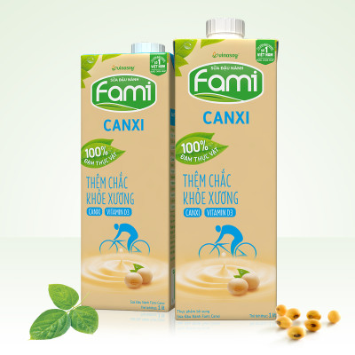 Thùng 10 Hộp Sữa đậu nành Vinasoy Fami Canxi (1000ml/Hộp)