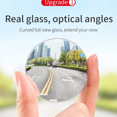 Gương cầu lồi ô tô dán trên gương chiếu hậu tăng góc nhìn chống nước - Gương mini chống điểm mù oto xe hơi, Gương Cầu Lồi Ô Tô Xe Hơi Chiếu Hậu Chống Điểm Mù Cho Xe