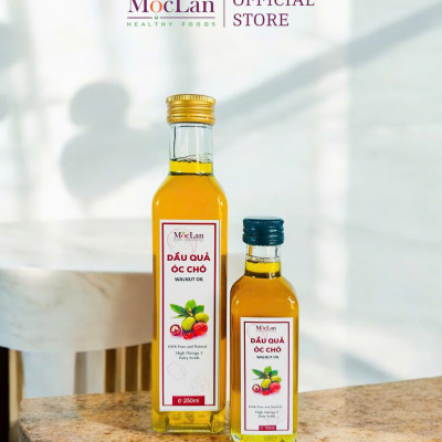 Dầu Óc Chó Tự Nhiên Mộc Lan Healthy 100ml - 250ml Omega 369 Vitamin E phụ nữ có thai, cho con bú, trẻ ăn dặm, người già