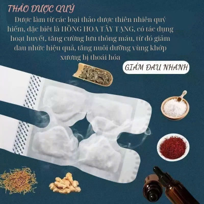 Gói 2 Miếng Dán Giữ Nhiệt Giảm Đau Nhức Khớp Gối Cơ Xương Khớp Đầu Gối Miếng Dán Sưởi Nhiệt Thảo Dược Văn Phòng