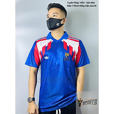 Áo Bóng Đá Retro Tuyển Pháp 1988 - Sân Nhà bản cao cấp vải Cotton Polyester