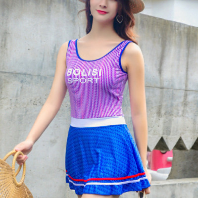 Đồ Bơi Nữ Một Mảnh Kín Đáo Kiểu Váy Thể Thao ATI32 MayHomes Women One-Piece Swimwear