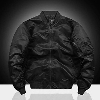 Áo khoác Bomber Basic Slimfit chất liệu vải polyester lụa cao cấp phong cách sang trọng - ARES SHOP