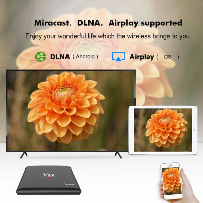 Hộp TV Thông Minh Vasteyu V5X Smart Android 6.0 TV Box Amlogic S905X Quad-core 4K H.265 HDR VP9 1GB / 8GB Mini PC LAN & WiFi HD Media