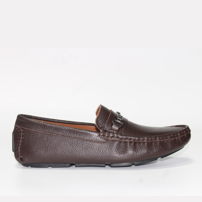 Giày MICHILUX Da Bò Thật Chính Hãng Horse Bit Moccasin CSHM0 Màu Nâu Sẫm