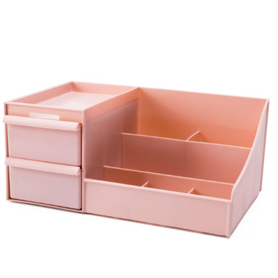 Kệ Đựng Mỹ Phẩm - Hộp Đựng Đồ Trang Điểm, Make up Bằng Nhựa 3 Tầng 2 Ngăn Cao Cấp