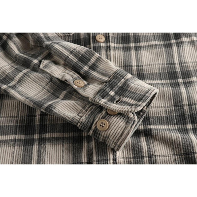 Áo sơ mi vải nhung phong cách Retro_Biker_Army