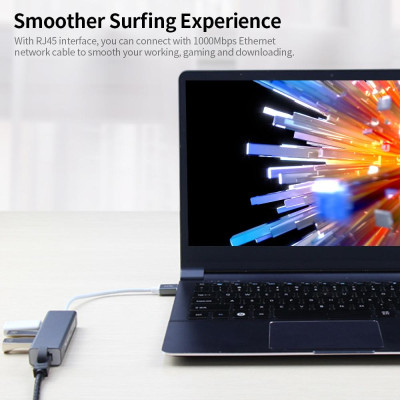 Bộ chuyển đổi USB 3.0 sang Ethernet Converter Driver Miễn phí / Truyền tốc độ cao / Hỗ trợ 10/100 / 1000Mbps