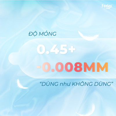 Bao cao su gia đình Feelex Superthin mỏng nhiều gel hương dâu - Hộp 30bcs