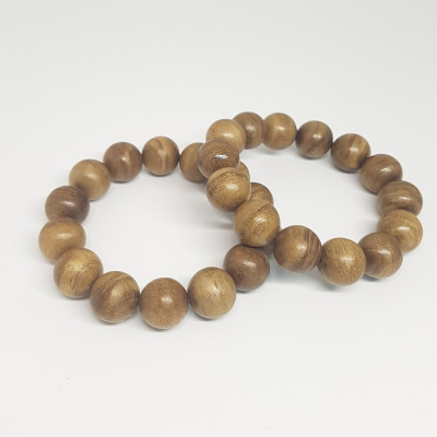 Vòng tay trầm hương tự nhiên nam nữ 12 ly hạt tròn 