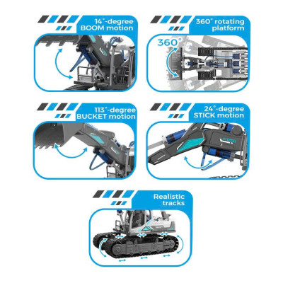 BYJARDA - GC0106 - Xe Ủi Thủy Lực (127 Chi Tiết)