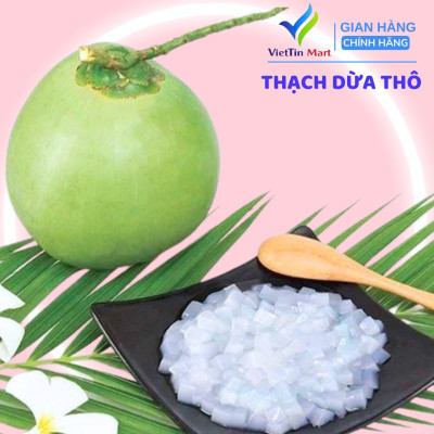 500G_ Thạch dừa loại 15 Ly ép thô (khô) có tặng kèm hương liệu - Viettin Mart
