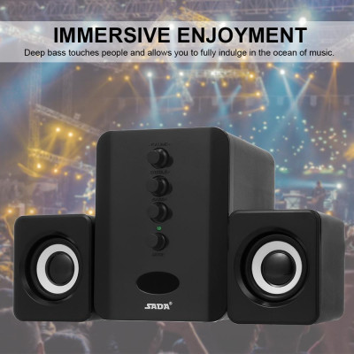 Bộ loa Bluetooth có dây USB SADA D-202 siêu trầm cho máy tính xách tay