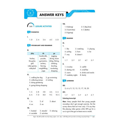 Sách - Big 4 Bộ Đề Tự Kiểm Tra 4 Kỹ Năng Nghe - Nói - Đọc - Viết Cơ Bản Và Nâng Cao Tiếng Anh Lớp 8 - Tập 1 - Megabook