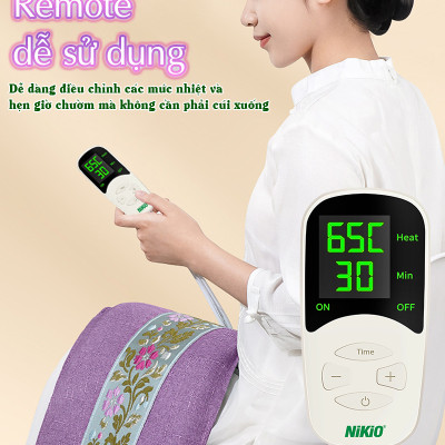 Túi Chườm Nóng Bằng Muối Ngải Cứu Nikio NK-202 - Dòng Cao Cấp Có Khóa Dán, Cải Thiện Giảm Đau Mỏi Lưng Cổ Vai Bụng Kinh 