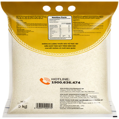 Gạo Sữa Thượng Hạng - Túi 5kg - Dẻo vừa, mềm cơm, thơm nhẹ