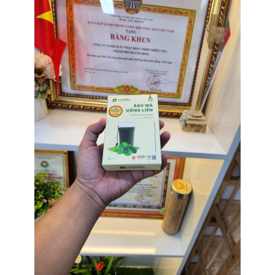 Rau Má Uống Liền Sấy Lạnh Nguyên Chất Hộp 6 Tuýp - Mát gan, detox, giảm mụn, giảm cân, giải nhiệt