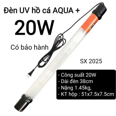 Đèn UV 75W AQUA SUV+ Diệt Khuẩn, Rêu Tảo Hồ Cá Koi , Xử Lý Nước Thải, Nước Sinh Hoạt Trong 7 Ngày