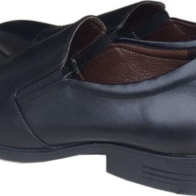 Giày tây nam Trường Hải không dây da bò  thật màu đen mềm mại đế cao su không trơn may chắc chắn GT810