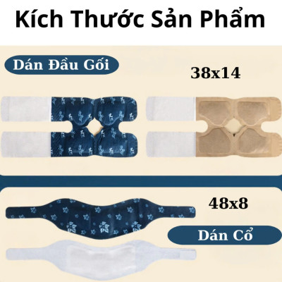 Gói 2 Miếng Dán Giữ Nhiệt Giảm Đau Nhức Khớp Gối Cơ Xương Khớp Đầu Gối Miếng Dán Sưởi Nhiệt Thảo Dược Văn Phòng