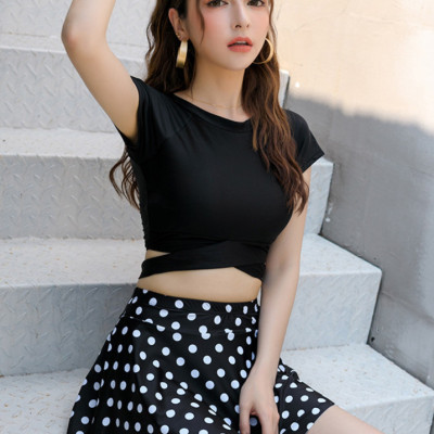 Bikini Hot Áo Croptop Váy Xòe AT136 MayHomes