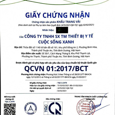 Khẩu trang y tế trẻ em kháng khuẩn GREEN LIFE - SMS hồng