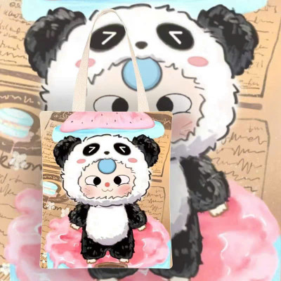 [KoSuyTu] Túi Vải Canvas Cao Cấp Hot Trend Họa Tiết Ba.By.Thr.ee - Size Lớn 35×40cm - Trẻ Trung, Đi Học, Đi Chơi