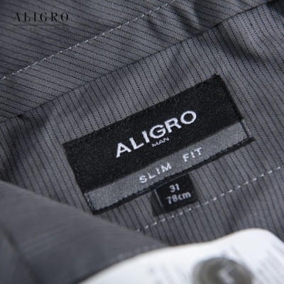 Quần âu nam ALIGRO màu xám kẻ,chuẩn form slimfit, chất vải nano cao cấp tôn dáng ALGO1037
