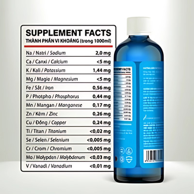 3 Chai Khoáng Vi Lượng CMAROX 1.000ppm Chai 500ml - Bổ Sung Khoáng Chất Cho Cơ Thể