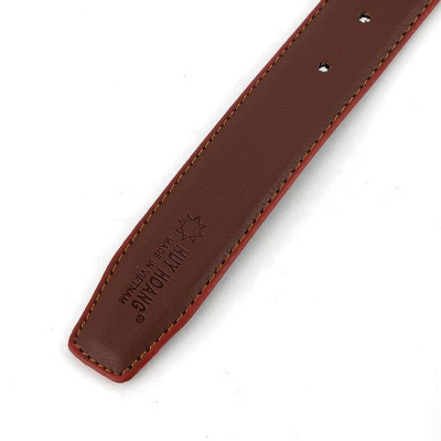 Thắt lưng nam Huy Hoàng 3,5P may viền màu bò, đen, nâu HC4004-05-06