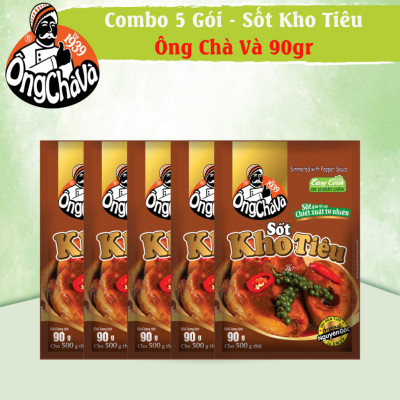 Combo 5 Gói Sốt Kho Tiêu Ông Chà Và 90g (Simmered With Pepper Sauce)
