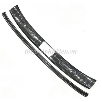 BỘ SẢN PHẨM Nẹp bước chân và ốp chống trầy cốp Hyundai Santafe 2019  - Mẫu Titan