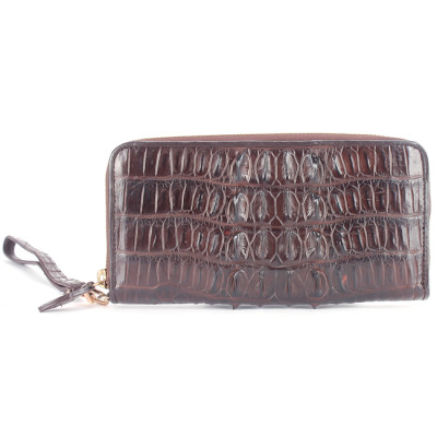 Ví nữ da cá sấu nhiều loại màu nâu đất HJ93207-16-40-70-84 
