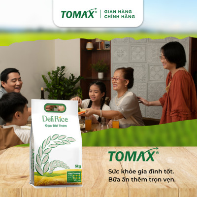 Gạo Đài Thơm TOMAX (5kg) - tơi xốp, dẻo cơm, thơm dịu