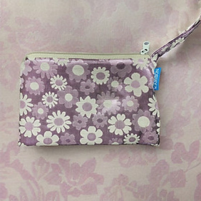 Túi – Ví Vải MINI đựng đồ cá nhân – Karibon - Gấm Hoa Tím Nhạt 