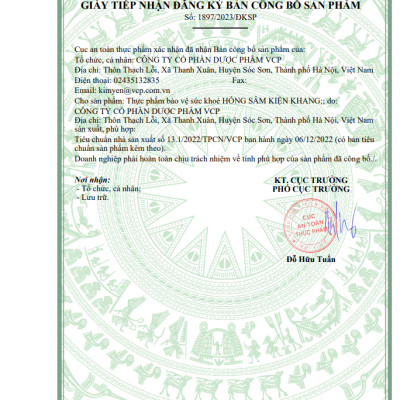 [Lọ 30 viên] TPBVSK HỒNG SÂM KIỆN KHANG - Hỗ trợ tăng cường sức đề kháng, giảm mệt mỏi, tăng cường sức khỏe