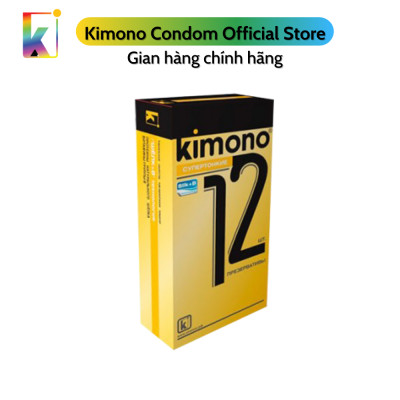 Bao Cao Su Kimono Gold Siêu Mỏng 0.02mm – Bôi Trơn Gốc Nước – Cảm Giác Chân Thật – Hộp 12 Chiếc