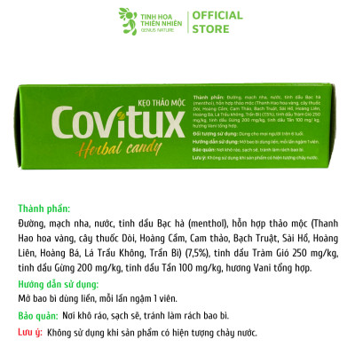 Combo 2 hộp kẹo thảo mộc Covitux ( hộp 30 viên) - Genat