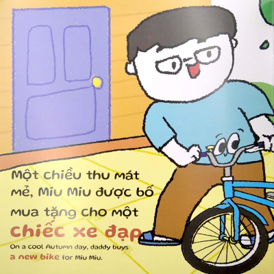Sách Ehon Miu Miu Tự Lập Phần 2 Song Ngữ - Tập Xe Đạp