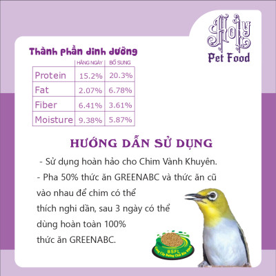 Thức ăn Chim VÀNH KHUYÊN, White-Eye Bird - Căng lửa, Líu bền, Phong độ - hộp 280g