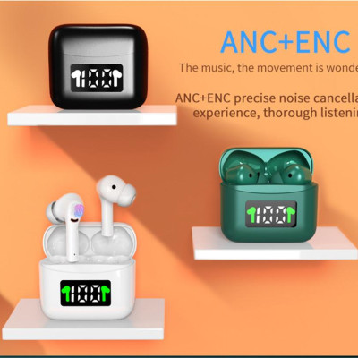 CINCATDY Tai Nghe Gaming True Wireless Earbuds Headphone Bluetooth V5.0 Phiên Bản Nâng Cấp Headset Dock Sạc có Led Báo Pin Kép J5 ANC