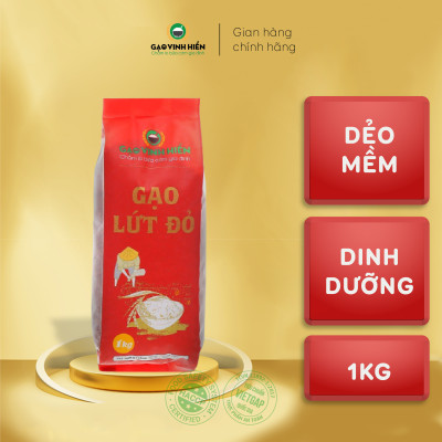 Gạo Lứt Đỏ Vinh Hiển 1KG - Dễ Ăn, Ngọt Cơm, Dinh Dưỡng
