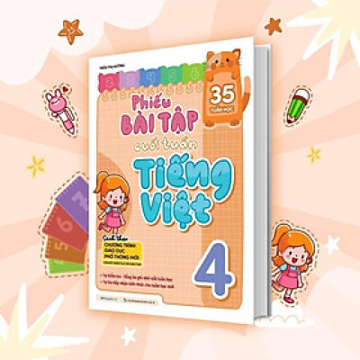 Sách - Phiếu Bài Tập Cuối Tuần Tiếng Việt Lớp 4 - Megabook