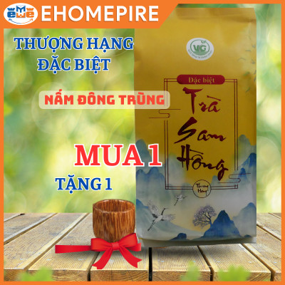 Trà Sam Hồng thượng hạng Đặc biệt (có nấm đông trùng)  VG túi 500gram mát gan, giải độc.
