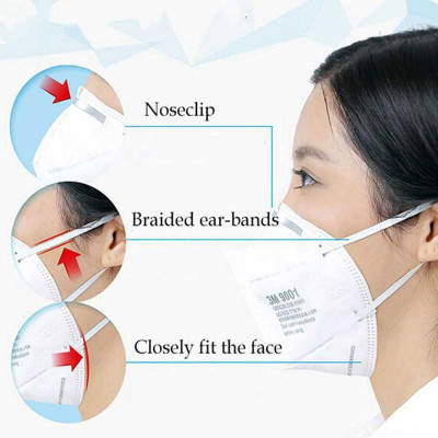  ( 10 cái) Khẩu Trang 3M 9001 Lọc 90% Bụi Mịn PM2.5 & Khí Thải Chuẩn N90 