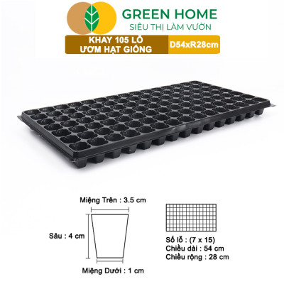 Khay Ươm Hạt Giống Greenhome, 105 Lỗ, Thoáng Rễ, Nảy Mầm Cao, Tiết Kiệm Diện Tích Ươm, Độ Bền Cao