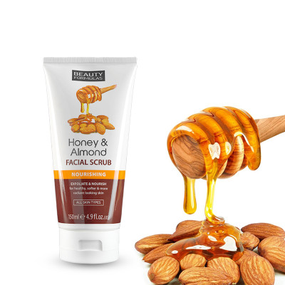 Sữa rửa mặt Beauty Formulas Honey and Almond Facial Scrub 150ml - tẩy tế bào chết mật ong và hạnh nhân