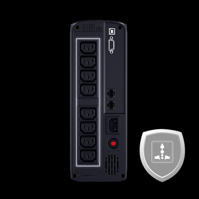 Bộ lưu điện UPS CyberPower VALUE Pro VP1600ELCD - 1600VA/960W - Tích hợp điều khiển Nas, pc, Màn hình hiển thị LCD, dòng sản phẩm cao cấp - Hàng Chính Hãng